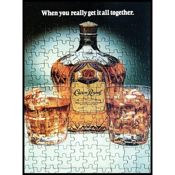 1988 Crown Royal Canadian Whiskey Vintage Print Ad Jigsaw Puzzle Pieces Wall Art - Picture 1 of 1
